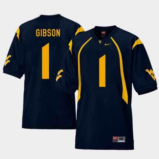 Men West Virginia Mountaineers Shelton Gibson Navy College Football Home Jersey